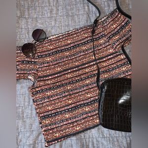 Massimo Off The Soulder Elastic Top